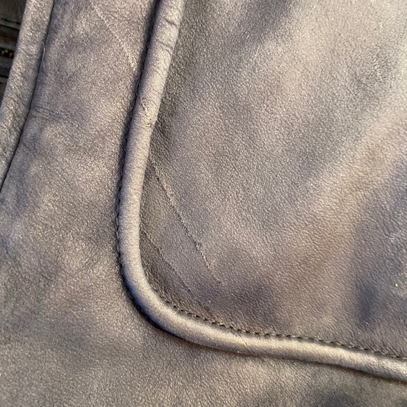 Mixed Blues | Blue Gen Leather Bomber Jacket | M - Picture 10 of 14